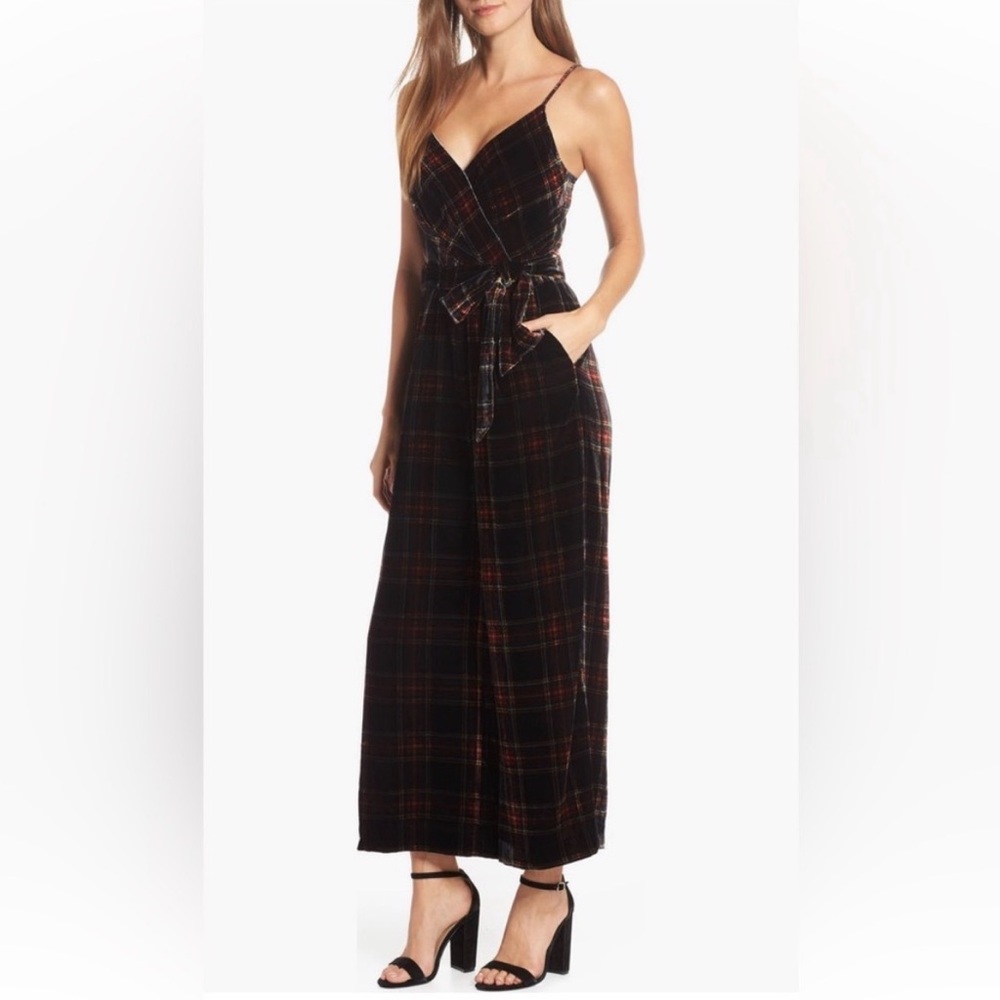 J Crew Size 6 Velvet Plaid Jumpsuit